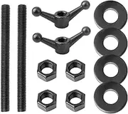 Hardware Kit for Moxon Vise, Bench Vise Screw Kit Includes 8 Inch Threaded Rods, Cast Knobs, Nuts & Washers Woodworking Workbench Tools Accessories