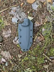 Valhalla Custom Knives custom kydex sheath Kabar Becker BK2 BLACK PANCAKE STYLE