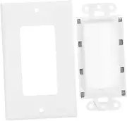 FUNNETOYU Effortless Cable Organization 2pcs Brush-Style Media Plate for Wall Wire Brush for Stable Signal Transmission