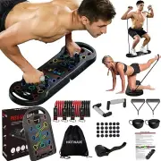Non-Slip Push Up Bar with Adjustable Resistance Bands - Total Body Challenge