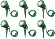 (6) ea Coleman 0434 2W Green LED Outdoor Stake Flood Light