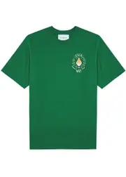 Casablanca Casa Way Printed Cotton T-shirt - Dark Green XL