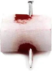 DPWOUM 6 Pcs Fake Finger Through Nail, Magic Trick Prank Joke Toy Artificial Blood Nail Through Finger Suit for Adults and Kids Family Funny Toys