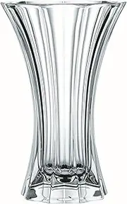 [Nachtmann] Saphir Vase, Clear – Elegant Crystal Glass Vase with Timeless Symmetrical Design for Floral Arrangements & Single Stems – Durable, Machine-Made & Dishwasher Safe – 21 cm Height