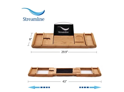 Streamline Bathtub Caddy in Bamboo B-100-43BNW New in Box