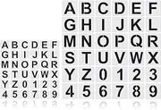 Ciieeo Alphabet Stencils Stencil 72pcs Templates Numbers Stencils Plastic Letter Stencils for Wall Door Window Glass Wood Fabrics Paper Letter Letter Interlocking Stencils