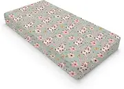 Lovely Pigs Boho Floral Changing Pad Cover Baby Pig Retro Flowers Change Table Cover for Baby Boys Girls Farm Animal Life Soft Breathable Stretch Fitted Changing Mat Sheets Cover 32''x16''