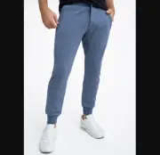 Swet Tailor NEW NWT Mens XL Light Blue Fleece Jogger Pant Stretch Athletic