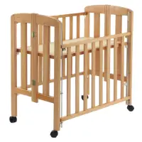 在飛比找momo購物網優惠-【台灣製造】實木製收折嬰兒中床(折合床)
