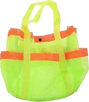 [Outanaya] Large Capacity Mesh Beach Bag Toiletry Storage Bags Beach Bag for Outdoor Travel Handbag Mesh Pouch Bag