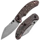 Kansept Knives Nesstreet folding pocket knife EDC Damascus Bronze Carbon Fibre