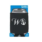 W Anchor - Funny Novelty Stubby Holder With Base
