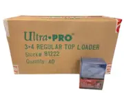 ULTRA PRO REGULAR 3X4 STANDARD TOP LOADER (40 PACKS - 25) TOPLOADER 1000 CT CASE