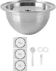 Stainless Steel Refillable Coffee Pods for Nespresso VertuoPlus Plus Machines with Coffee Spoon and Cleaning Brush