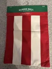 Red White Stripe Patriotic Holiday Table Runner 14" x 72” NWT July 4