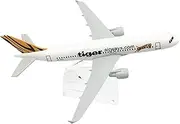 1/400 Scale Singapore Tiger A320 Airplane Model, Diecast Plane, High Simulation, Adult, Aviation Enthusiasts, Collectors, Unisex