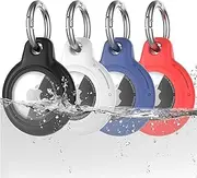 for Airtag Keychain Holder 4 Pack,Waterproof Secure Airtag Case,Compatible with Apple AirTags Keyring,Durable Scratch Resistant Case for Keys, Pets, Luggage, Backpacks
