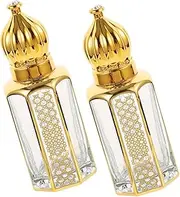 SOESFOUFU 2pcs Refillable Roller Ball Bottles for Travel Perfume Portable Essential Oil Dispensers Empty Containers for Precise Application and Daily Use
