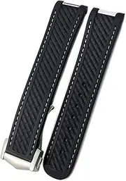 [BKUANE] For Omega Seamaster AQUA TERRA AT150 8900 Watch Strap Tools Deployment Clasp 20mm Rubber Silicone Watchbands