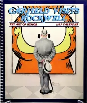 1997 Garfield the Cat calendar, Garfield Visits Norman Rockwell Weekly Calendar