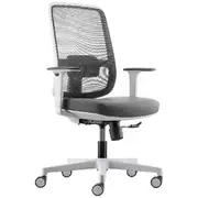 Lotto Medium Back Mesh Operator Chair White/Grey
