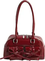 [Pugtay] Y2k Small Shoulder Bag Purses For Women Waterproof Leather Trendy Satchel Handbags Clutch Tote Designer Bags