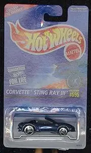 [Hot Wheels] 1995-595 BLUE Corvette Sting RAY III 1:64 Scale