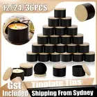 12/24/36PCS Candle Making Tins Candle Jars Metal For Wax Soy Making Container