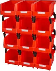 Shop Stackable Organizer Bins Parts Bin Shelf Storage Bin Garage Storage Bins(Re