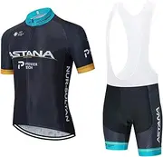 [Petorenk] Men's Cycling Clothing Set Professional Cycling Clothing Set Men's Summer Cycling Clothing for MTB Bike with 9D Padded Shorts Breathable and Quick Drying Gel Pad