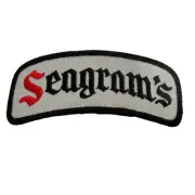 Vintage / NEW Iron on Sew On Patch Seagram's Whisky RARE