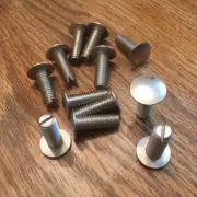 12 Grand/Baby Grand Piano Action Glide Bolts, 1-3/16", Nickel plated