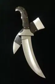 RaB Custom Handmade 11.4"Full Tang D2 Tool Steel Sikh Kirpan Knife With Scabbard