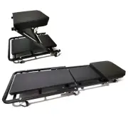 2 in 1 Folding Garage Creeper & Mechanics Seat Workshop Mobile Stool 48" Frame