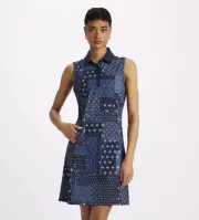 G/Fore G4 Boro Women’s Patchwork Golf Dress Size 10 Twilight NWT G4LF23D15A