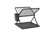 Sink Side Foldable Dish Drying Rack (Dark Grey) - 37x33x31.5cm