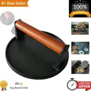Professional Grade 7.08" Cast Iron Grill Press - Quick Even Cooking Essential