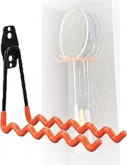 Tennis Racket Storage Rack, Wall Mount Badminton Racket Display Rack Hold 6 Racks,Wall Mount Tool Rack Load-Bearing 25kg, for Badminton Rackets Tennis Rackets Tool