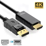 4K Display Port to Display Port Cable DP to DP DisplayPort Male to Male 1.8m AU