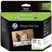HP Officejet Value Pack 950XL and 951XL (2EZ26A) Ink Cartridges with Bonus 10...