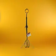 FIREPLACE SISSOR TONGS, 26'' LOG GRABBER STAMPED STEEL 21st CENTURY