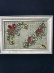 Vintage Jewelry Framed Art - Just Bee-Cause- #50
