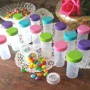 10 Pill Bottles Treat Jars for Doc McStuffins Party Secure Lid Color Caps 3814