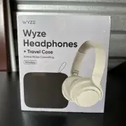 WYZE Noise Cancelling Headphones Bluetooth With Travel Case NEW