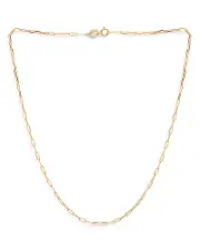 Aqua Sterling Paper Clip Necklace, 15.5 - Exclusive