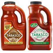 Tabasco Duo Set Buffalo Style Pepper + Sriracha Hot Chilli Sauce 1.89L Pack 2