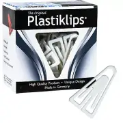 Plastiklips White LP1710, Extra Large 2-3/8 x 1-5/16", Box of 50