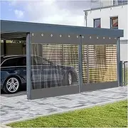 Heavy Duty PVC Plastic Garden Outdoor Curtain with Eyelets Weather Resistant Partition Screen Windshield Tarpaulin (600g 1.5x2m)