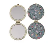 1pc Mini Makeup Compact Pocket Floral Mirror Portable Two-side Folding Make Up Mirror Women Vintage Cosmetic Mirrors For Gift