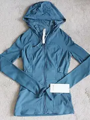 NEW - Lululemon Dance Studio Jacket Rib Sleeve in color Petrol Blue, size 4
